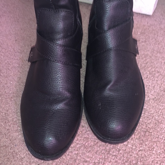 So Black Faux Leather Riding Knee High Boots - Picture 5 of 9